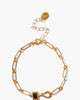 Bezel-Wrapped Hypersthene Bracelet in Gold - thumbnail
