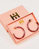 Hoop Earrings in Pink - thumbnail