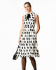 Bow tie cat print crepe dress - thumbnail