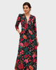 Tie waist floral print crepe dress - thumbnail