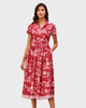 Toile print crepe fit-and-flare shirtdress - thumbnail