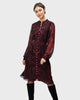 Paisley scarf print georgette shirtdress - thumbnail