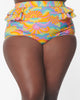 Unique Vintage Happy Groovy Rainbow Ruffle Swim Bottom - thumbnail