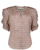 Bohemian Rhapsody Rachel Ruched Sleeve Blouse in Rhapsody Print - thumbnail