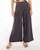 Ashton Slub Flare Pant in Dark Grey - thumbnail