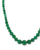 Round Green Jade Graduated Bead Necklace 18 Inch - thumbnail