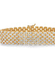 Diamond Accent Two-Tone Gold-Plated Panther-Link Bracelet 7.25" - thumbnail