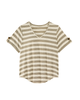 Corina V-neck Button Sleeve Tee - thumbnail