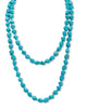 Genuine Turquoise Endless Necklace, 48 inches - thumbnail
