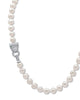 .55 Cttw. White Genuine Pearl Necklace Pave CZ Panther Silvertone 18" Length - thumbnail