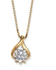 Diamond Accent Gold-plated Sterling Silver Cluster Pendant Necklace 18" - thumbnail