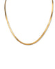 Herringbone Chain Necklace Gold Ion-Plated Stainless Steel 16" Length - thumbnail