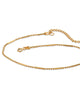 18k Yellow Gold-plated Sterling Silver Bar and Bead Link Ankle Bracelet 11" - thumbnail