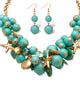 2 Piece Sea Life Jewelry Set in Yellow Gold Tone - thumbnail