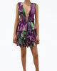 Aerin Pleated Cutout Chiffon Mini Dress in Purple - thumbnail