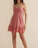 Anne Tie Dress in Dark Pink - thumbnail