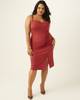 Locasta Cowlneck Ruched Dress - thumbnail