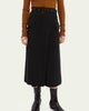 Midi Wrapover Cargo Skirt in Black - thumbnail