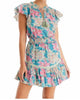 Sasha Mini Skirt in Mint Bold Floral - thumbnail