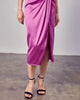 Draped Midi Skirt in Orchid - thumbnail