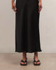 Europa Poly Sheen Skirt in Black - thumbnail