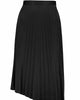 Pleated Midi Skirt in Noir - thumbnail