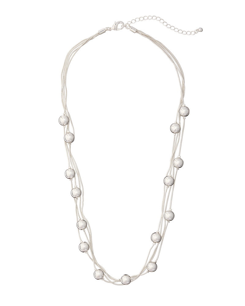 Lugano Bauble Necklace | Silver