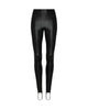 Faux Leather Stirrup Legging Slg79 in Black - thumbnail