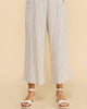 Mabel Stripe Culottes in Natural Black - thumbnail