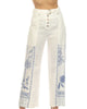 Lyra Belted Wide Leg Pant in White - thumbnail