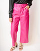 Joy Faux Leather Pant in Hot Pink - thumbnail