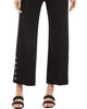 Cropped Button Hem Pants in Black/Gold - thumbnail
