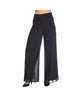 Chiffon Wide Leg Pant in Black - thumbnail