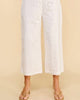 Mabel Eyelet Culotte Pant in Off White - thumbnail
