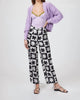 Courtney Wide Leg Pant in Black/White - thumbnail