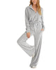 Easy Wide Leg Track Pants in Grey - thumbnail
