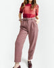 Houndstooth High Waist Pants in Red - thumbnail
