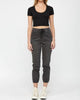 High Rise Jogger Crop Jean in Pickle - thumbnail