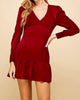 On The Guest List Dress in Wine - thumbnail