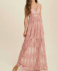 Midsummers Lace Maxi Dress in Mauve - thumbnail
