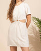 Shelby Cut Out Midi Dress in Oatmeal - thumbnail