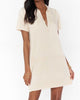 Dexter Sweater Dress in Cream Knit - thumbnail