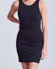 Cross Back Mini Dress in Black - thumbnail