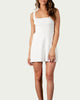 Poppy Knitted Mini Dress in White - thumbnail