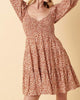 Darlin' Ditsy Floral Mini Dress in Rust - thumbnail