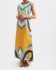San Carlo Dress in Macro Plates Placed Arancio - thumbnail