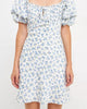 Santa Cruz Mini Dress in Ivory/Blue - thumbnail