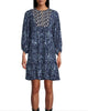 Embroidered Dress in Navy - thumbnail