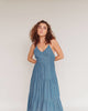 Rise & Shine Cross Back Midi Dress in Teal - thumbnail