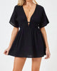 Ocean Eyes Tunic Dress in Black - thumbnail
